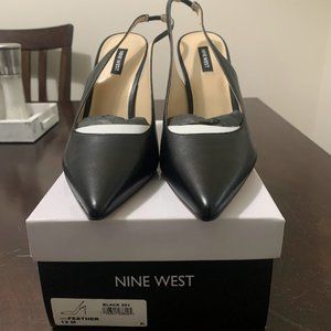 nine west  black size 12 slingback